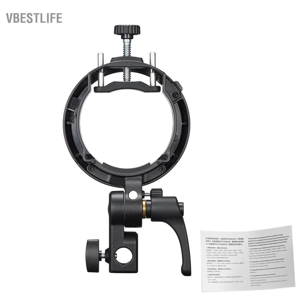 VBESTLIFE Godox S3 Speedlites Giá đỡ Giá đỡ Bowens loại S Tương thích với V100 V1Pro AD300 AD200 AD1