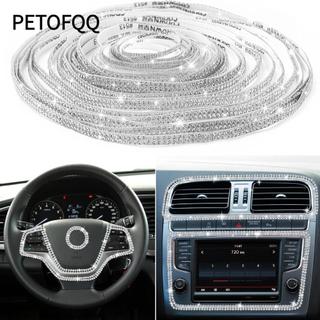 Petofqq 16.4ft Viền Xe Bling, Trang Trí Ô Tô Kim Cương Giả 5mm / 0,2 inch Màu Trắng, Trang Trí DIY Màu Hồng Lấp Lánh Xe Viền Dành Cho Nữ