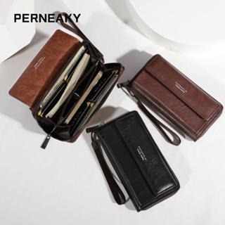 PERNEAKY Quà tặng đựng thẻ có khóa kéo nhiều thẻ dung lượng lớn