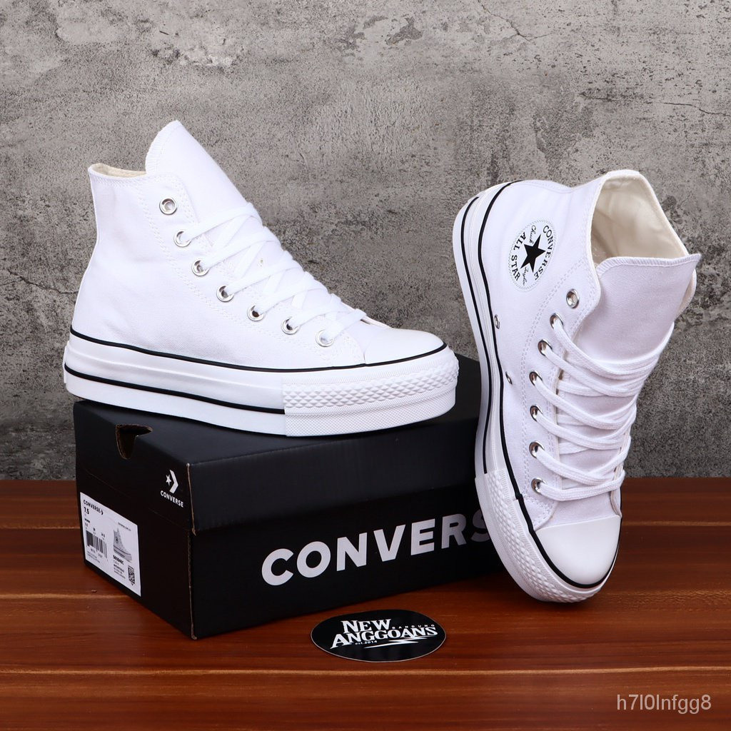 Converse Chuck Taylor Giày cao gót All Star Pumpkin Platform All White HI