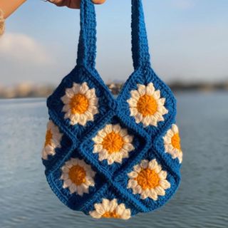 2026 Phong Cách Mới diy Túi Dệt Tay Hướng Dương Xuân Phong Cách Nhẹ Nhàng Túi Dệt Kim Phong Cách Mori Túi Dệt Kim Bạn Gái20260201