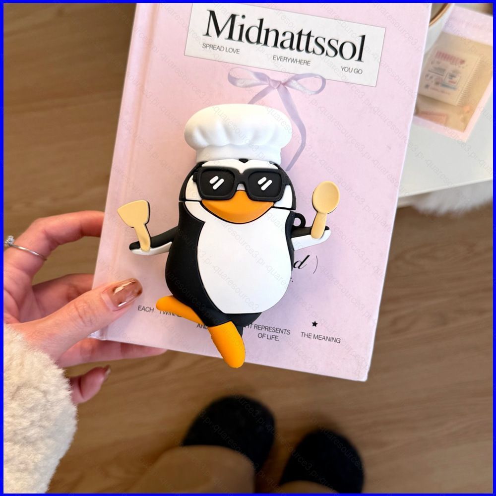 SQ3 William Tell Penguin Apple Bluetooth Earbuds Dancing Penguin Case cho Pods Pro 3 / 4 / Pro / Pro