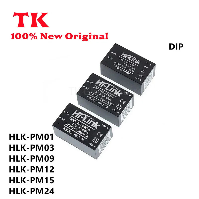 Bộ 5 Công Tắc Cách Ly AC-DC HLK-PM01 HLK-PM03 HLK-PM09 HLK-PM12 HLK-PM15 HLK-PM24 DIP Chip ic