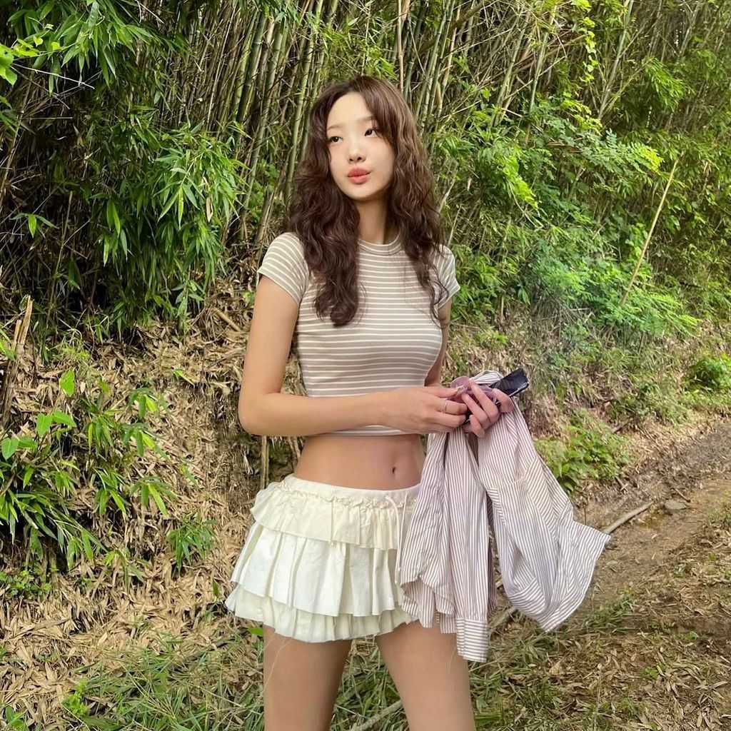 Glowny Multi-layer Pleated Cake Skirt Casual Sweet High Waist JENNIE Zhao Meiyan Same Style Skirt Pa