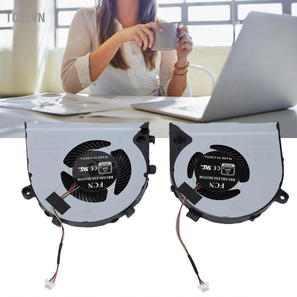 Toelvn Quạt làm mát CPU và GPU thay thế cho Dell G3 15 3579 Laptop chơi game Kim loại DC 2.5W 4 Pin 
