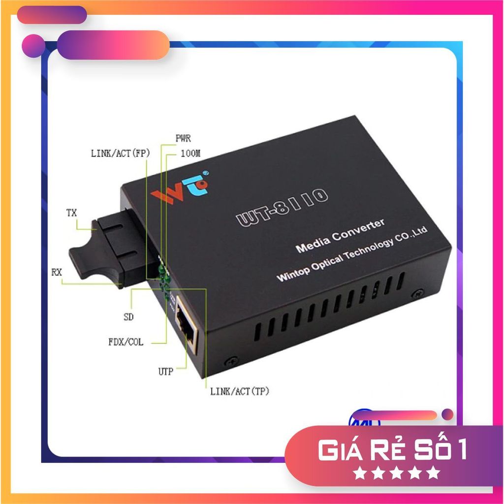 Converter quang wintop WT-8110 1 sợi quang