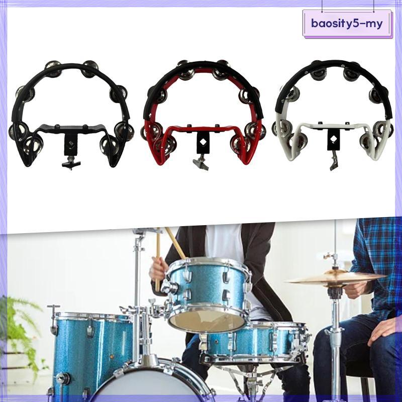 [BaositydaMY] Cymbal Hi Hat Tambourine Stainless Steel Shaker Single Row Bells Percussion Accessorie