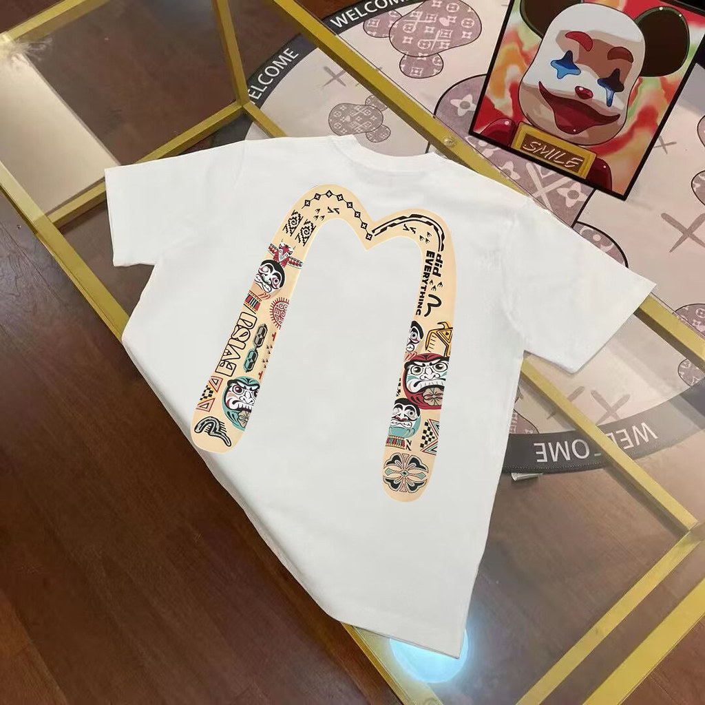 Evisu Áo Thun Ngắn Tay Nam Nữ Cặp Đôi NGO0