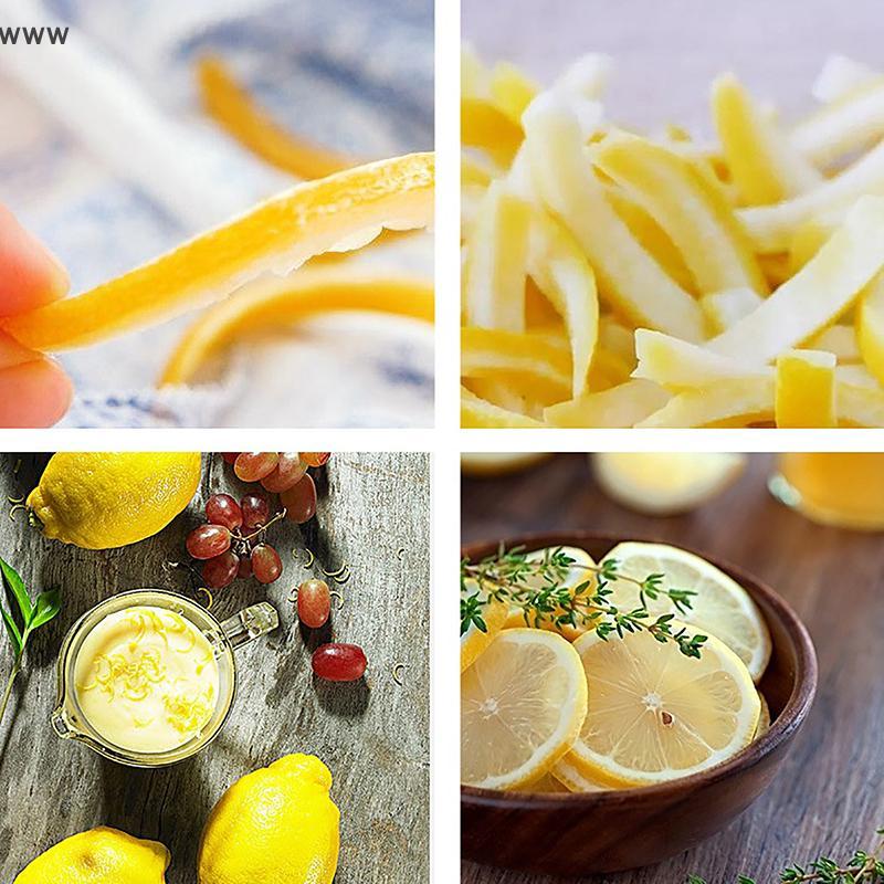 Ooo Lemon Peeler Thép không gỉ Lemon Zester Grater Lime Orange Citrus Fruit Grater Peeling Kitchen B