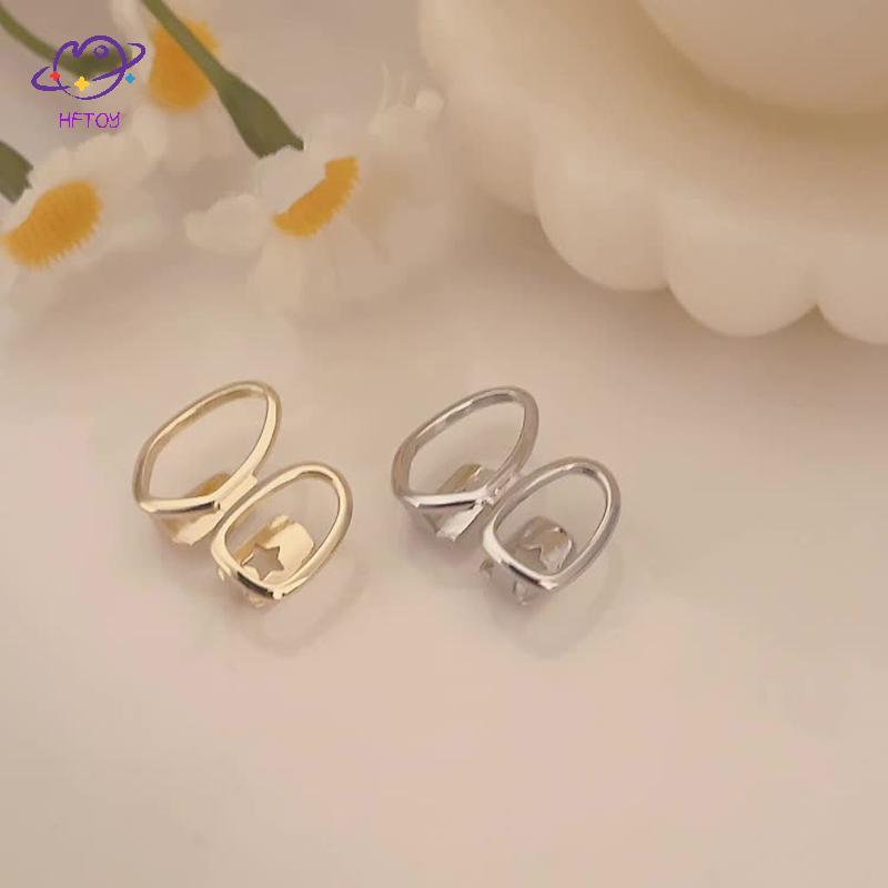 HFTOY 1 Màu Vàng Hàng Ngày Đeo Răng Trang Sức Grillz Hip Hop Trái Tim Rỗng Răng Grillz Dành Cho Nữ ~