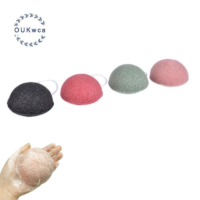OUKwca Konjac Bọt Biển Tự Nhiên Konjac Puff Rửa Mặt Làm Sạch Bọt Biển Trang Điểm Konjac Bọt Biển Mới