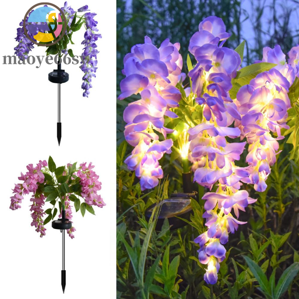 MAOYE66SY Đèn hoa Wisteria năng lượng mặt trời, Đèn sàn sân vườn chống nước thực tế, Đèn bãi cỏ cảnh