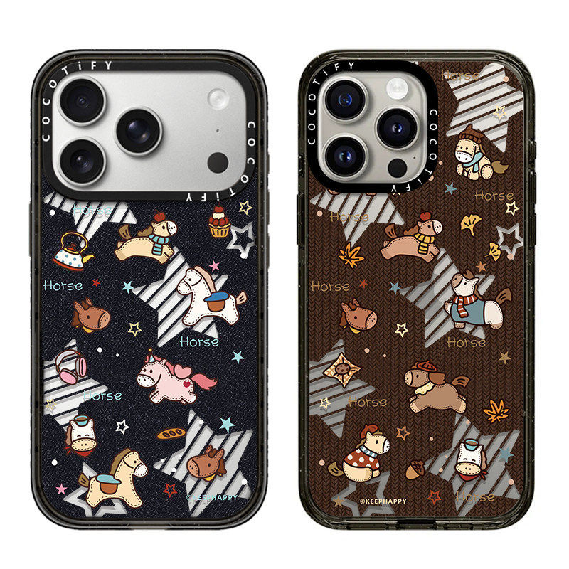 Năm Mới Họa Tiết Denim Xanh Ngôi Sao Pony C Hút Nhà Thích Hợp Cho iPhone Apple 17 Promax Vỏ Bảo Vệ Đ