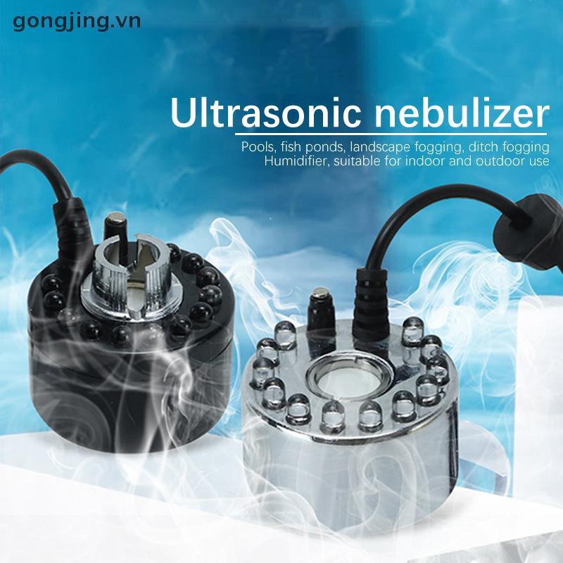 Gongjing Halloween LED Đài Phun Nước Ao Fogger Mini Mist Maker Fogger Ao Vườn Máy Phun Sương Cho Hal