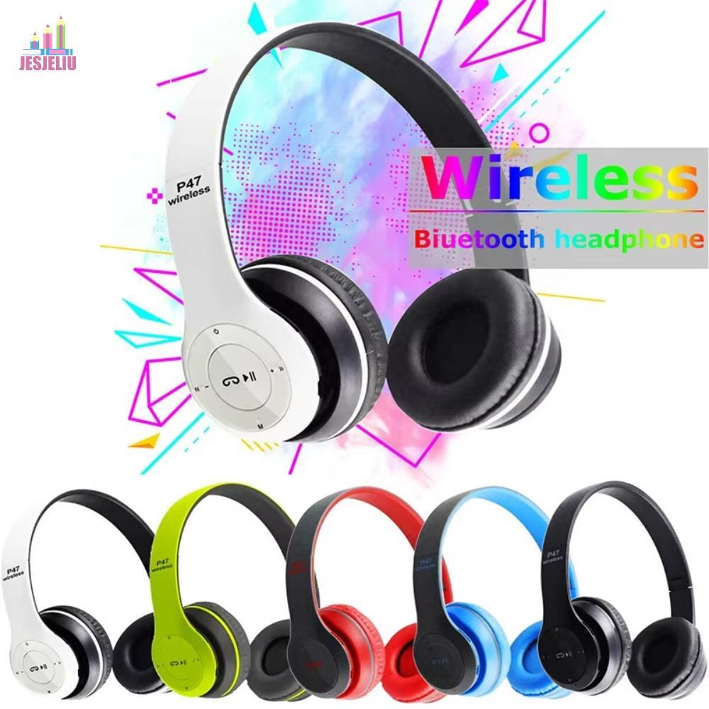 Tai nghe JESJELIU P47, có thể cắm cáp Tai nghe Bluetooth P47 cổ điển, Tai nghe không dây gắn trên đầ