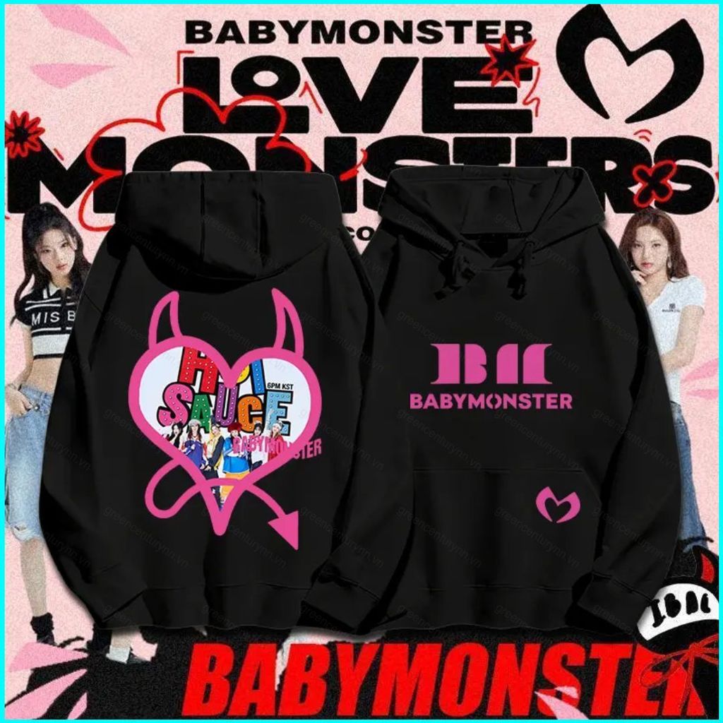 Áo Unisex Dài Tay Phong Cách K-Pop BabyMonster - GN Ahyeon Rami Rora Asa