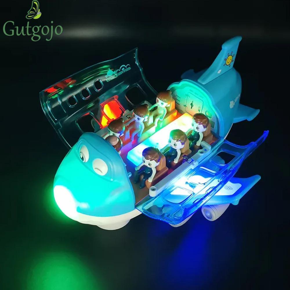 Đèn LED GUTGOJO Đồ chơi máy bay âm nhạc, Đồ chơi điện Mô hình máy bay LED bằng nhựa, Đèn LED máy bay