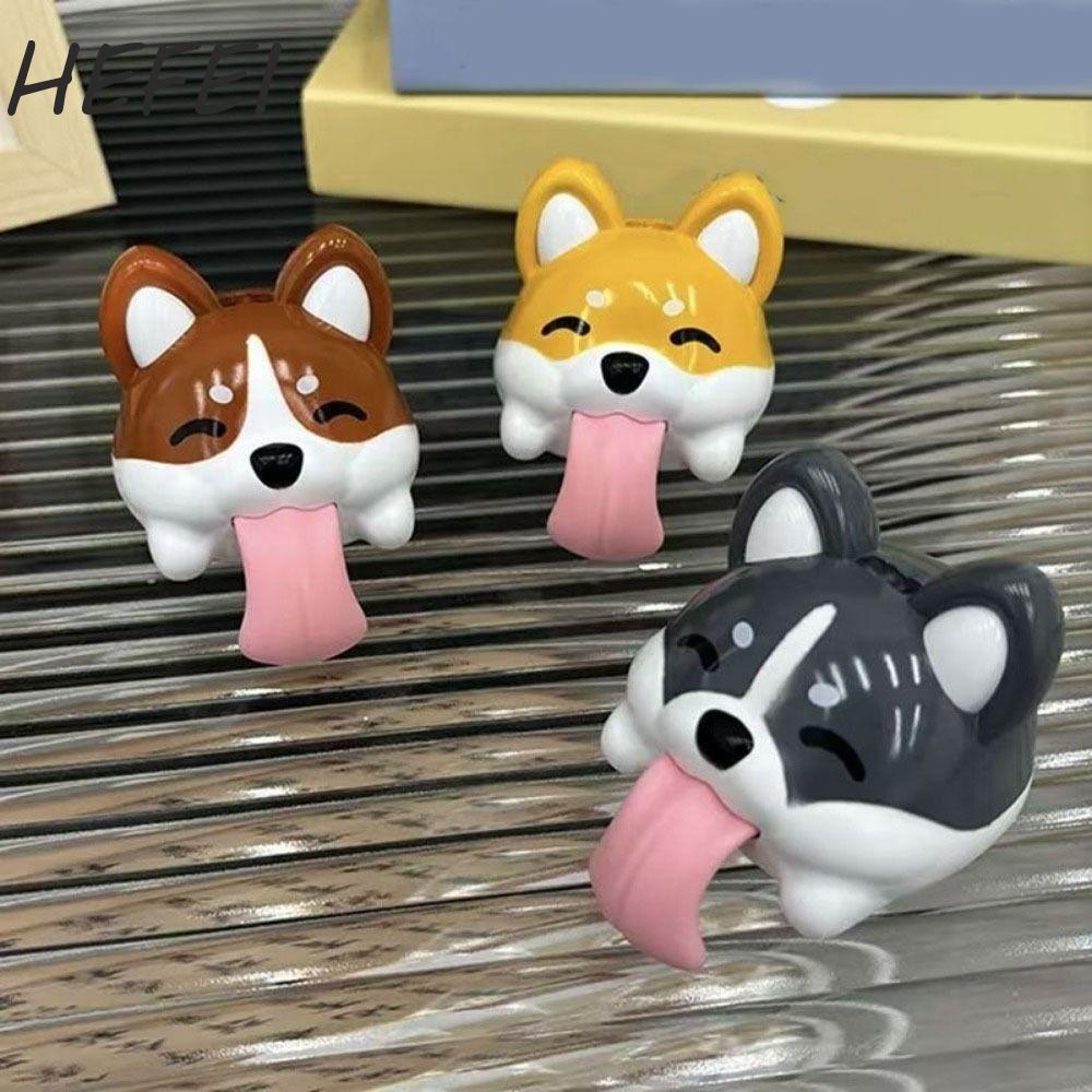 Móc khóa hình chó HEFEI, Corgi tạo ra âm thanh Deorative Tượng ngộ nghĩnh, Phim hoạt hình bằng nhựa 