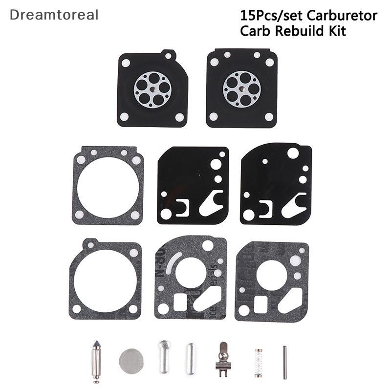 [DMT] 15 Cái / bộ Bộ chế hòa khí Carb Rebuild Kit Phù hợp với tông đơ Zama RB-29 Ryobi 26cc & & 30cc