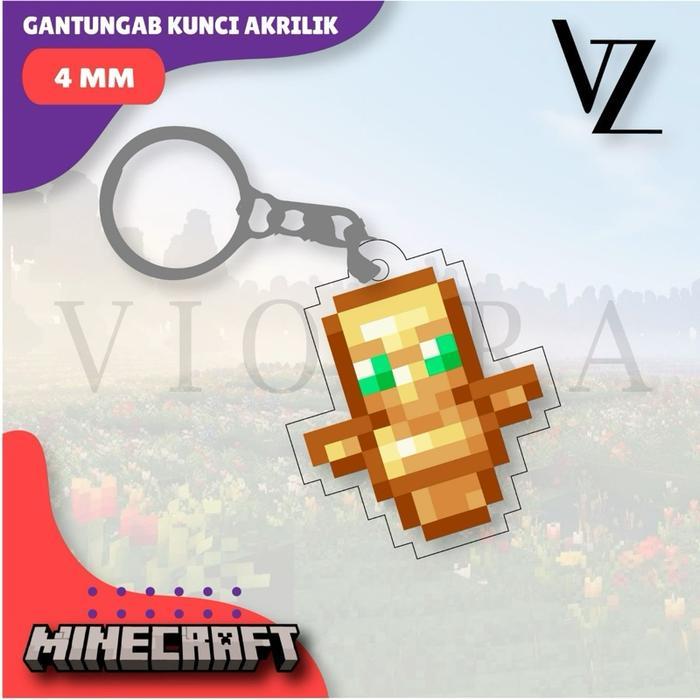 Gantungan Kunci Minecraft Equipment - Akrylic Keychain - Ganci - Totem