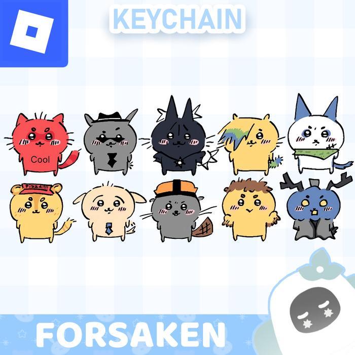 Ganci / Gantungan Kunci Akrilik / ROBLOX FORSAKEN X CHIIKAWA - (1) c00lkidd