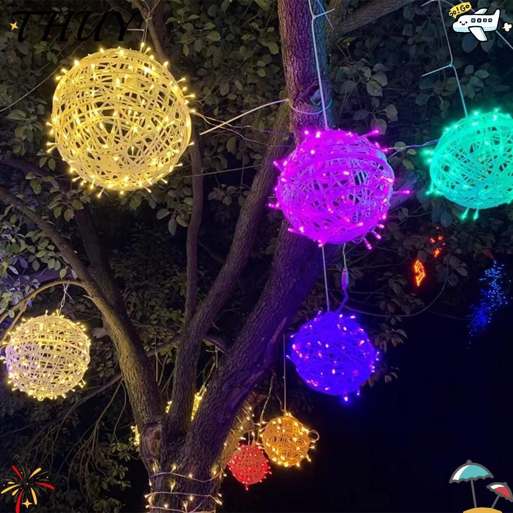 THUY Trang Trí Sân Vườn Đèn Treo, Đèn LED Festoon Mây 220V, 20 / 28CM Bóng Mây Ramadan Festoon Mây B