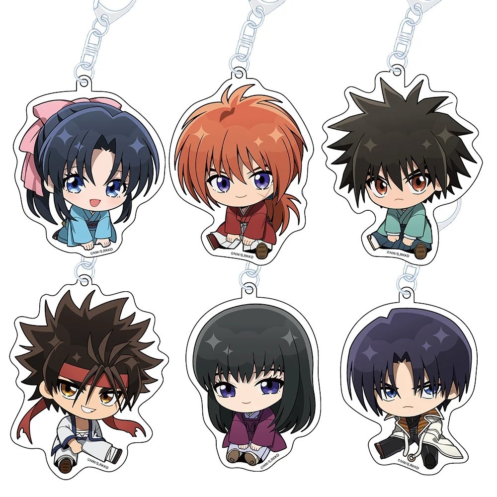 Móc khóa Acrylic Anime Rurouni Kenshin Lãng Khách Kenshin Himura Kenshin Kaoru Sanosuke Yahiko Megum