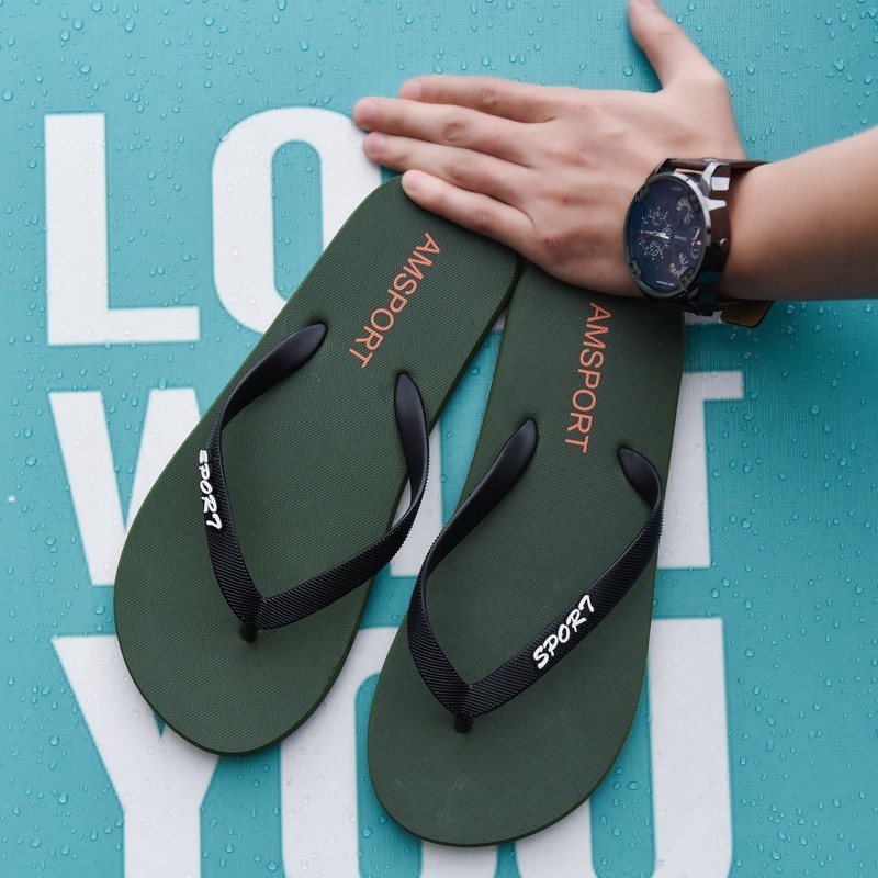 Channel Tiger Flip-Flops Dép Nam Mùa Hè Phong Cách Mới Phiên Bản Hàn Quốc Giày Đi Biển Dép Ngoài Trờ