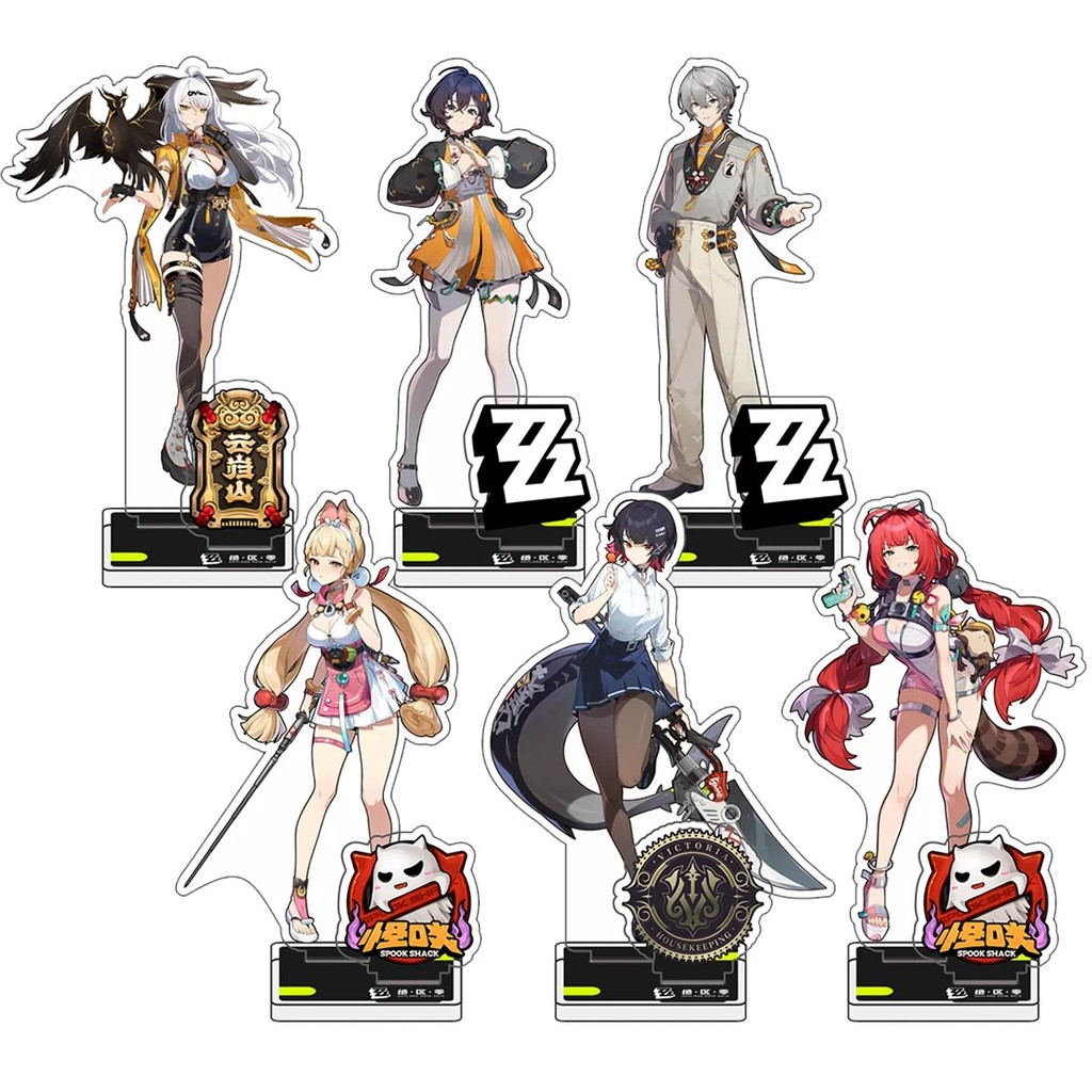 Standee Zenless Zone Zero ZZZ mô hình mica Ellen Joe Miyabi Yanagi Harumasa decor bàn học quà tặng a