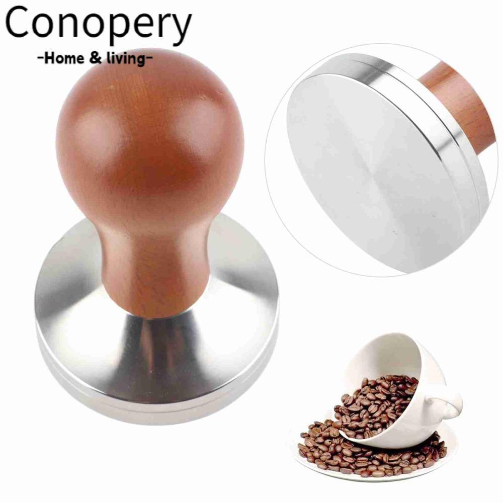 CONOPERY Espresso Tamper, Đế phẳng 58mm Tay cầm tiện dụng Cà phê Tamper, Dụng cụ Barista chuyên nghi