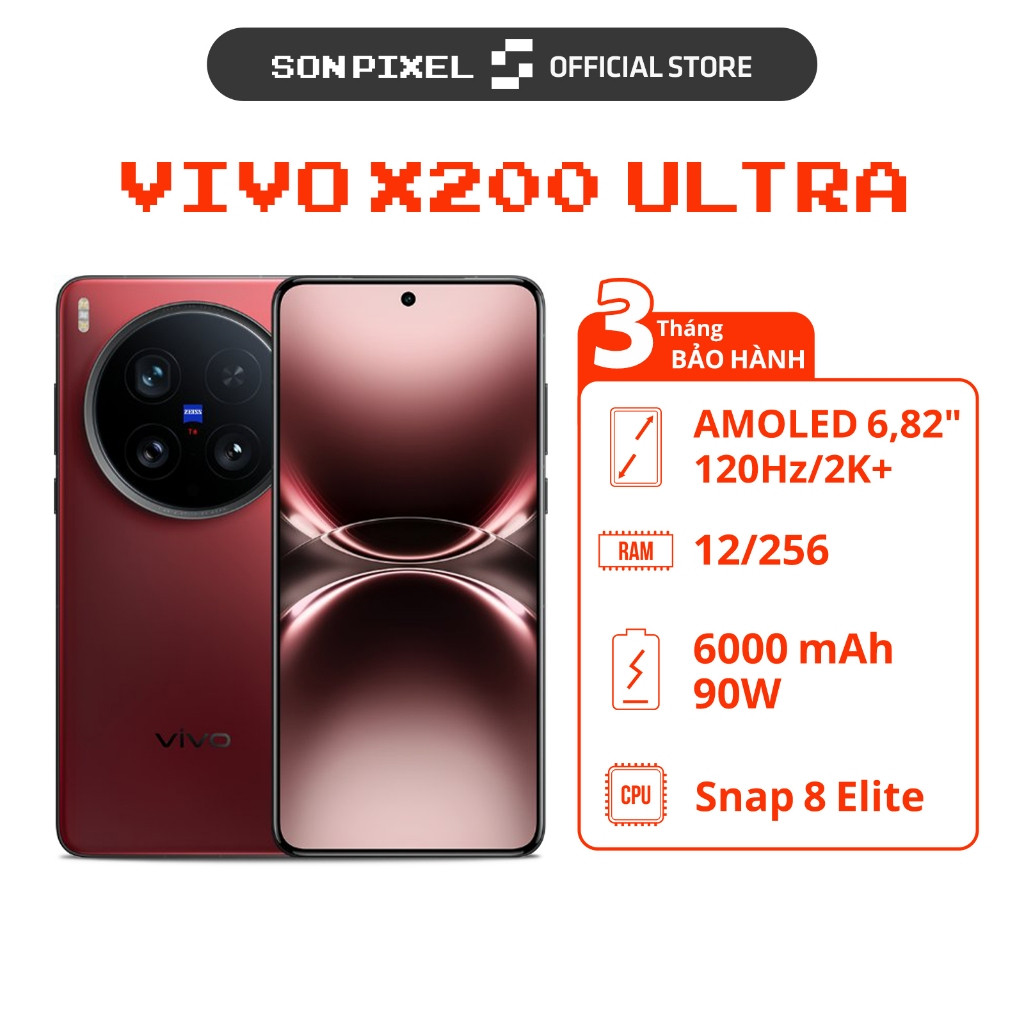 Điện Thoại vivo X200 Ultra, Chip Snapdragon 8 Elite, Ram 12GB/16GB, Pin 6000 mAh. SonPixel | BigBuy360 - bigbuy360.vn