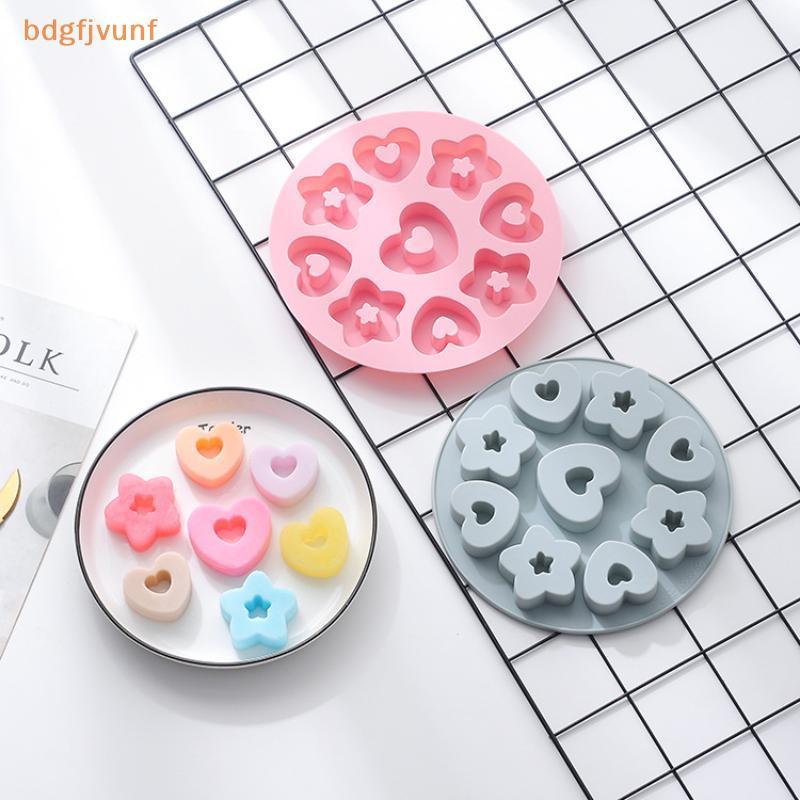 BDGF Multicavity Heart Little Star Bánh Quy Dụng Cụ Làm Twinkle Star Chocolate Muse Bánh Khuôn Silic