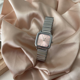 Vuông Đơn Giản Đồng Hồ Nữ Phong Cách Thoáng Mát Ban Nhạc Thép Tre Nữ Đồng Hồ Sinh Viên Văn Học Retro Đồng Hồ 3.10 B