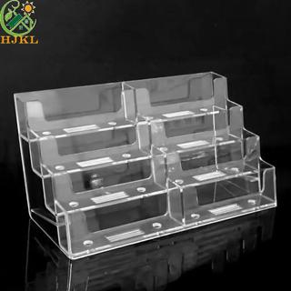 HJKL Giá đỡ hiển thị thẻ tên HJKL, Hộp đựng danh thiếp 4 lớp, Hộp lưu trữ để bàn nhiều lớp 8 lưới Hộp lưu trữ danh thiếp trong suốt Máy tính để bàn