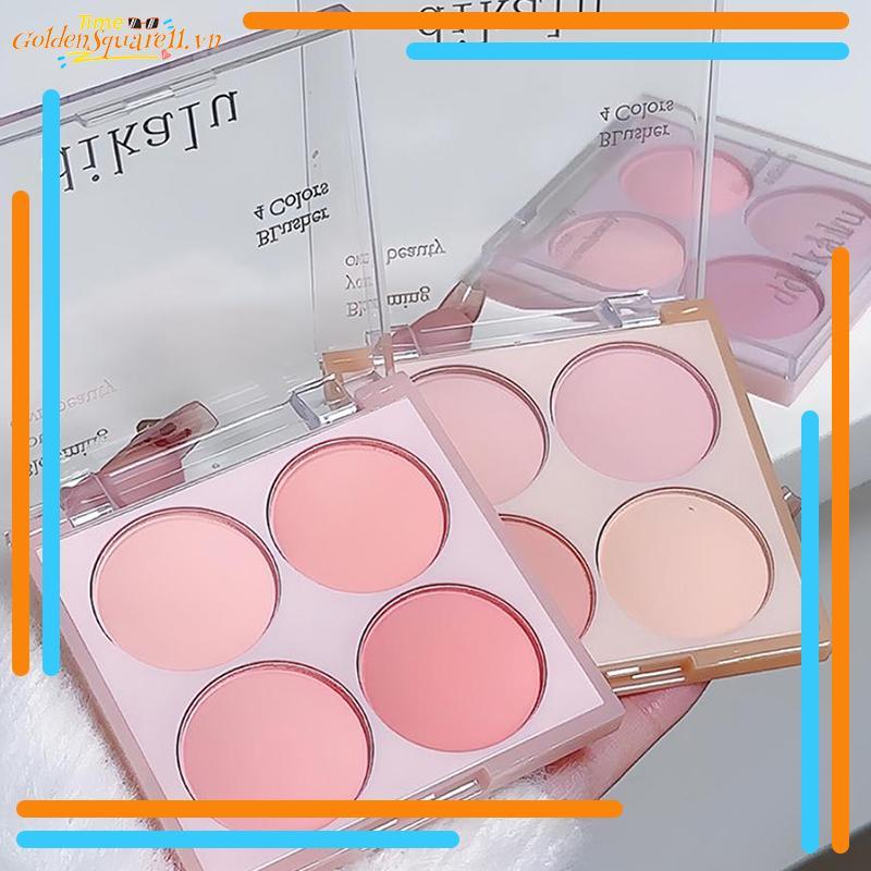 GoldenS 4 Màu Matte Blush Powder Set - Sweet Warm Tone Face Makeup Cheek Brightener Cosmetic Illumin
