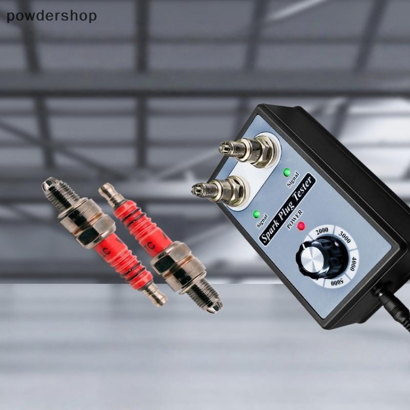 Powdershop] 1 Bộ Xe Máy Đánh Lửa Cuộn Dây Cheer Spark Detector Có Thể Điều Chỉnh Lỗ Kép Sparking Plu