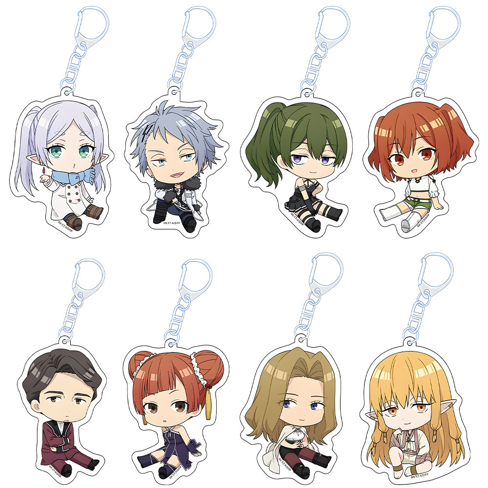 Frieren: Beyond Journey's End character Frieren Eisen Heiter Serie Flamme Linie Aura Draht Anime Acr