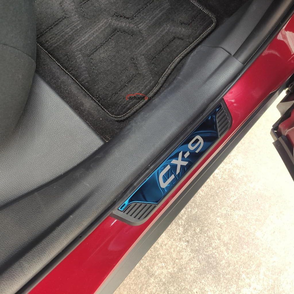 Dải Cửa Ô Tô Cho Xe Mazda CX9 CX-9 2019-2025 2026 Phụ Kiện Chống Trầy Xước Ngưỡng Bảo Vệ Thép Không 