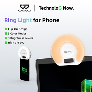 Đèn Selfie GOOJODOQ 9 chế độ sáng, pin 5H, siêu mỏng 15mm, 3 mức độ