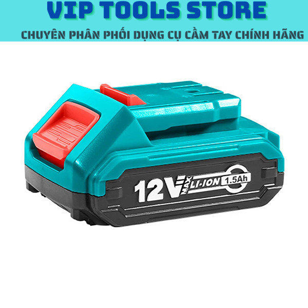 Pin Lithium Total 12V 1.5Ah và combo pin+sạc TBLI12151 tương thích mọi máy Total S12 TOTAL