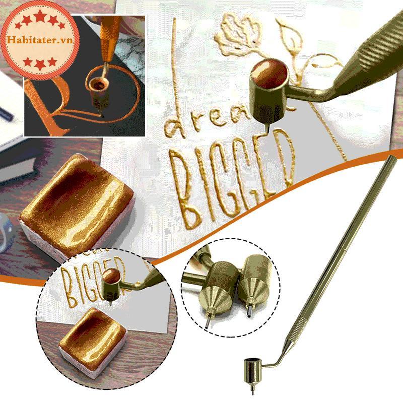 TATER Slanting Fine-line Paint Pen Fluid Writer Pen Writer Paint Applicator Pen VN