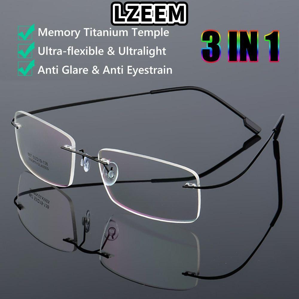 LZEEM Kính Titan Nhớ Hình Siêu Nhẹ (+1.0 đến +4.0), Bảo Vệ Thị Lực Cho Người Lão Thị