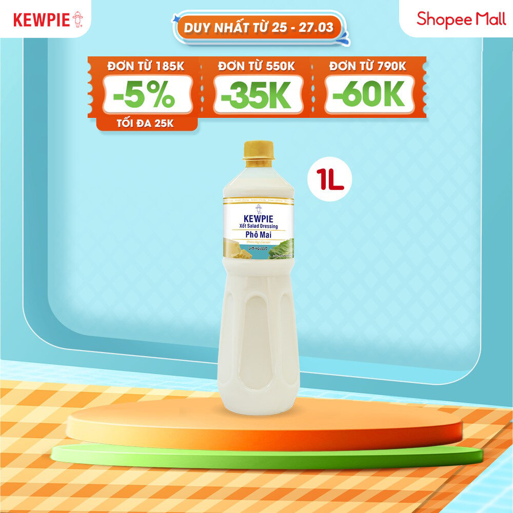 Xốt Salad Dressing Phô Mai Kewpie 1L