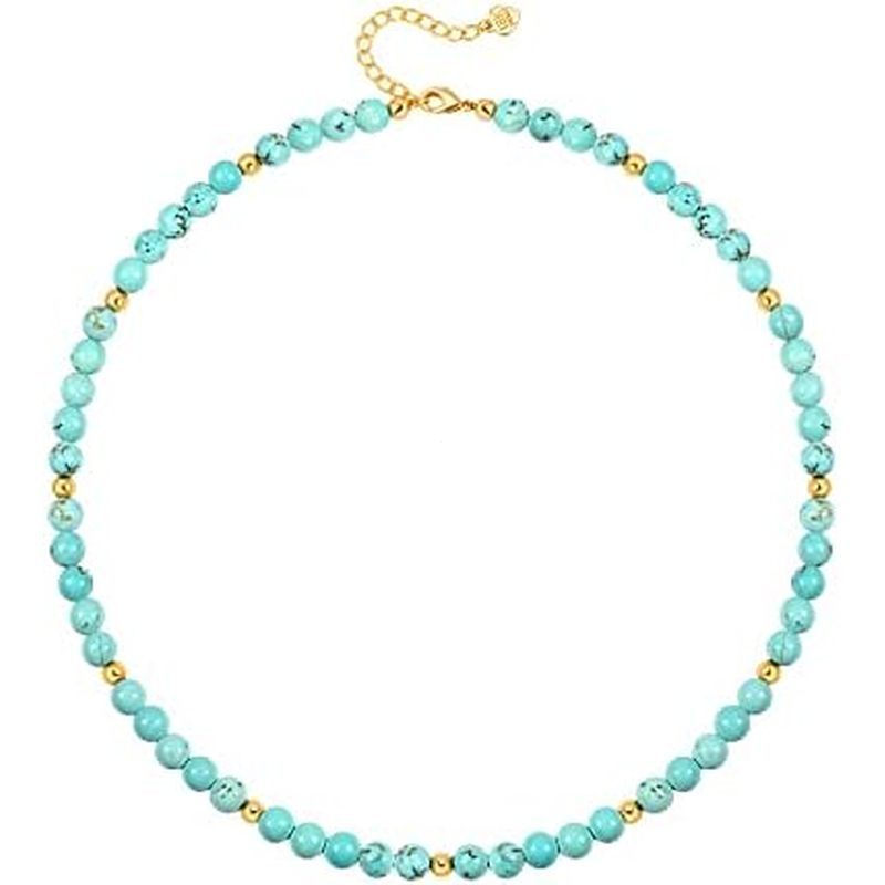 Vòng cổ choker đá quý và ngọc trai, style boho