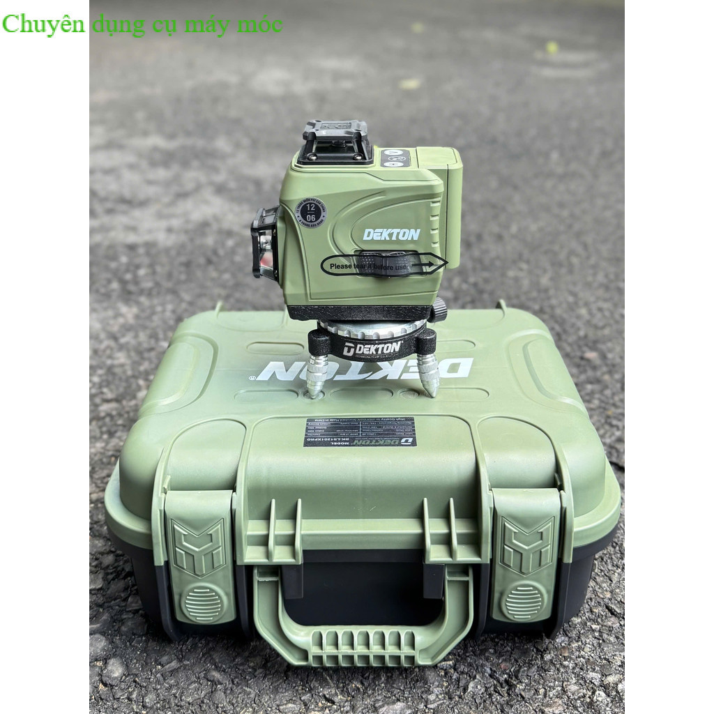 Máy Laser cân mực Dekton 12 tia xanh  DK DK-LS1201XPRO   2pin, Remote - Bóng Led Siêu Sáng SHOP DỤNG