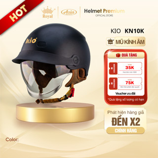 [KIO x Helmet Premium] Mũ Bảo Hiểm Nửa Đầu Kio KN10K - Kính Âm Phủ Nano Lưỡi Trai, Thông Gió, Lót Êm