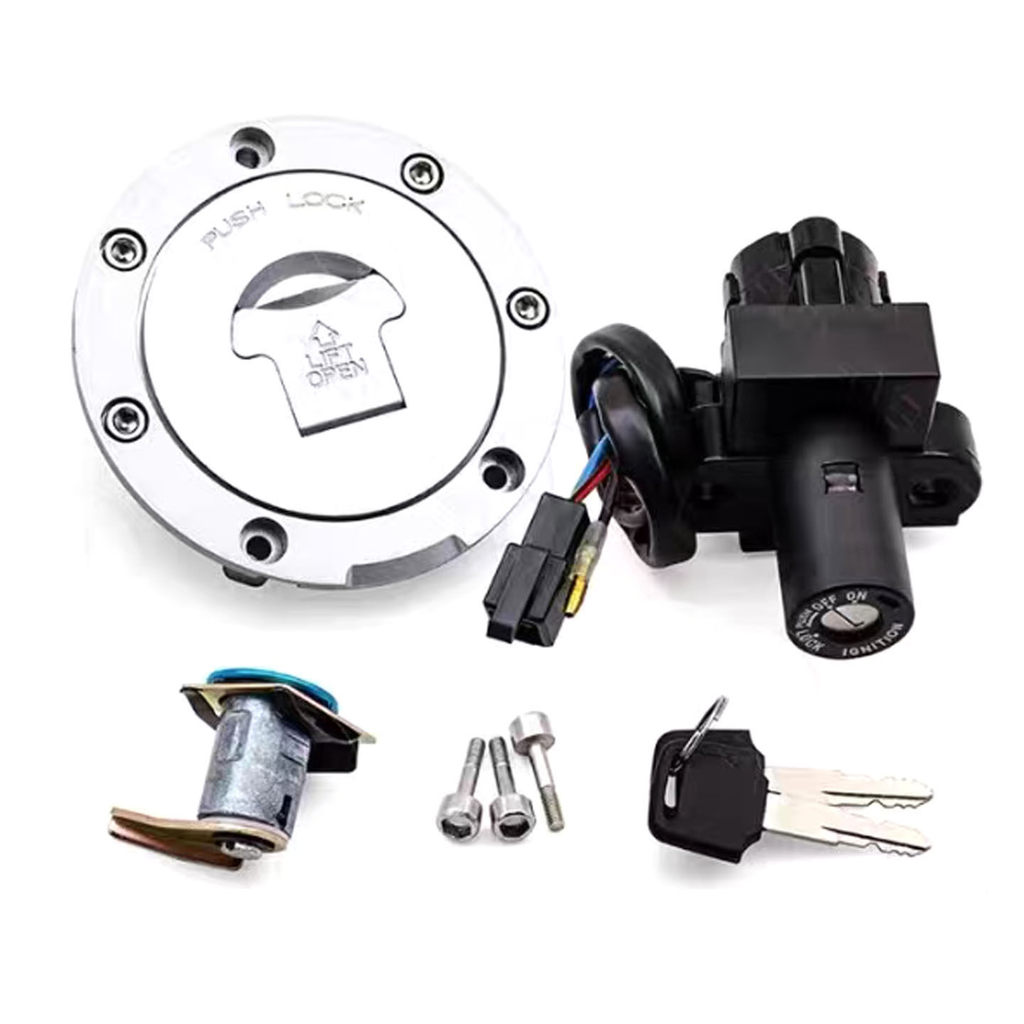 Thích hợp cho Honda CBR600 F2 F3 NSR250 CBR250 Full Car Cover Khóa Nhiên Liệu Nắp Đệm Khóa Cửa Điện