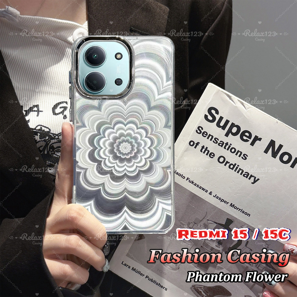 Dành Cho Redmi 15C 5G Ốp Điện Thoại Hoa Phantom Thời Trang Sang Trọng Cho Xiaomi Redmi 15 15C Redmi1
