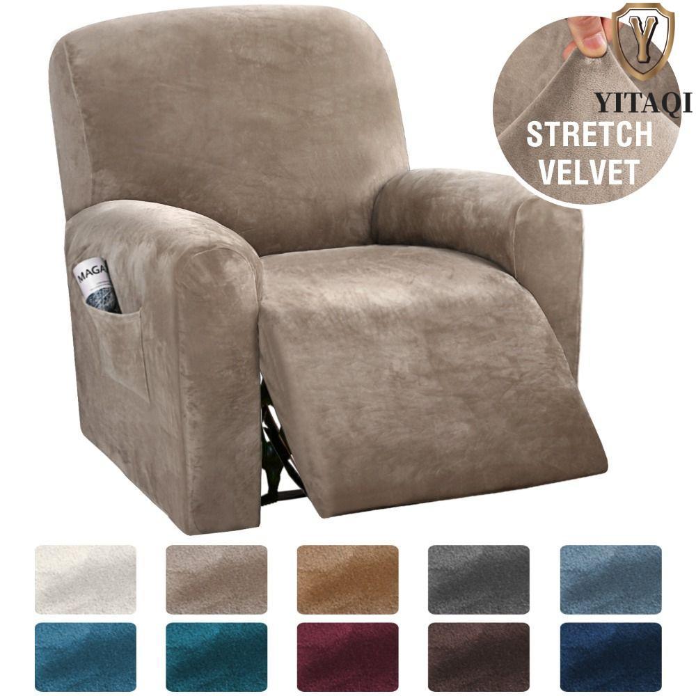 YITAQI Vỏ bọc ghế tựa YITAQI, Vỏ bọc ghế nhung co giãn, Mềm mại ở vị trí có thể giặt được Mẫu bảo vệ