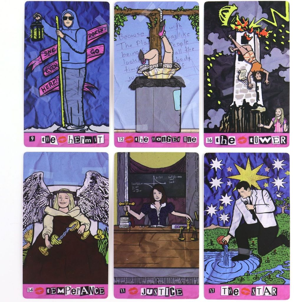 Hàng sẵn có 12X7cm Despicable Girl Tarot Card English Board Game Card Game A MEAN Girls Tarot Party 